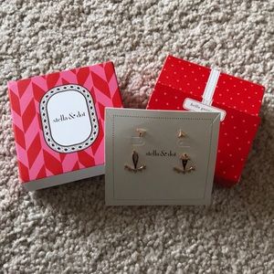 Stella & Dot rose gold earrings